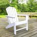 Rosecliff Heights Toliver Resin Adirondack Chair in White | 31.5 H x 37.4 W x 31.1 D in | Wayfair 56C1C6B49C584F9D9C9913C6B1CDA1A8