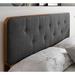 Latitude Run® Freyda Upholstered Panel Headboard Performance Fabric in Gray/Black/Brown | 38 H x 62.5 W x 1.5 D in | Wayfair