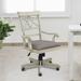 Rosalind Wheeler Lindgren Executive Chair Wood/Upholstered in Black/Brown/Gray | 41 H x 30 W x 25 D in | Wayfair 769776B0A19743228F7051EA22B61096