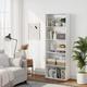 Latitude Run® Gethers Modern 67" H x 23.5" W 5-Shelf Storage Bookcase Wood in White | 67 H x 23.5 W x 9.5 D in | Wayfair