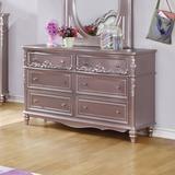 Gemma Violet Decicco 6 Drawer Double Dresser Wood in Brown/Gray | 36.25 H x 56 W x 19.25 D in | Wayfair 01B93D7291AE4BC89CACC4B90AA3DF0E