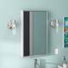Ebern Designs Lablanc Recessed Framed 1 Door Medicine Cabinet 6 Adjustable Shelves Plastic in Gray | 26 H x 16 W x 3 D in | Wayfair