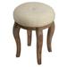 Ophelia & Co. Sariah Round Vanity Stool Linen/Wood/Upholstered in Brown | 18 H x 11.5 W x 11.5 D in | Wayfair OPCO5952 45242920