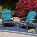 Loon Peak® Laffey Solid Wood Folding Adirondack Chair Wood in Gray/Blue | 34.25 H x 29.5 W x 35.75 D in | Wayfair 26171314E1524E22B2F3EE4C116B0304