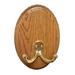 Red Barrel Studio® Solid Wood 4 - Hook Wall Mounted Wall Hook Wood/Metal in Brown | 6.375 H x 4.5 W x 2.5 D in | Wayfair