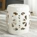 Brayden Studio® Ceramic Garden Stool Ceramic in Gray/White | 19 H x 17 W x 17 D in | Wayfair 1CFB10ABB8C545A682F8FADD1093B230