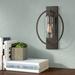 Steelside™ Cullan 1 - Light Armed Sconce Glass/Metal in Brown | 18 H x 10.5 W x 6 D in | Wayfair TRNT2523 40814356