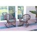 Darby Home Co Berchmans Wicker Rocker Chair w/ Cushions in Gray/Indigo | 36 H x 35 W x 29 D in | Outdoor Furniture | Wayfair