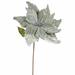 The Holiday Aisle® 22" Poinsettia Aritificial Christmas Pick Fabric in Gray | 22 H x 12 W x 12 D in | Wayfair HLDY1554 30760710