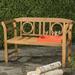 Charlton Home® Brinwood 2 Seat Wooden Garden Outdoor Bench Wood/Natural Hardwoods in Brown | 31.1 H x 49.2 W x 19.7 D in | Wayfair