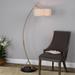 Uttermost Vardar Brushed Brass Metal Arc Floor Lamp