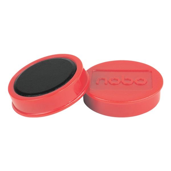 Nobo 10 Haftmagnete rund 38 mm rot Image