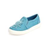 Extra Wide Width Women's The Skyla Slip On Sneaker by Comfortview in Light Denim (Size 8 1/2 WW)