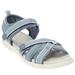 Extra Wide Width Women's The Annora Water Friendly Sandal by Comfortview in Denim (Size 11 WW)