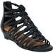 Extra Wide Width Women's The Helen Sandal by Comfortview in Black (Size 10 WW)