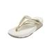 Extra Wide Width Women's The Sporty Thong Sandal by Comfortview in Gold (Size 12 WW)