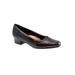 Wide Width Women's Doris Pumps by Trotters® in Mocha Patent (Size 8 W)