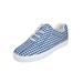 Extra Wide Width Women's The Bungee Slip On Sneaker by Comfortview in Navy Gingham (Size 12 WW)