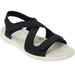 Wide Width Women's The Anouk Sandal by Comfortview in Black (Size 9 W)