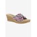 Women's Dinah Tuscany Sandal by Easy Street in Multi Rose Floral (Size 8 1/2 M)