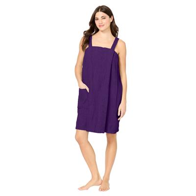 Plus Size Women's Dreams & Co. Terry Towel Wrap by Dreams & Co. in Rich Violet (Size 18/20)