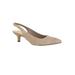 Extra Wide Width Women's Scarlett Slingback Pumps by Bella Vita® in Almond Kid Suede (Size 9 WW)