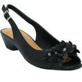 Extra Wide Width Women's The Rider Slingback by Comfortview in Black (Size 9 WW)