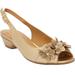 Extra Wide Width Women's The Rider Slingback by Comfortview in Gold (Size 10 WW)