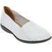 Extra Wide Width Women's The Bethany Slip On Flat by Comfortview in White (Size 11 WW)