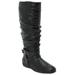 Extra Wide Width Women's The Arya Wide Calf Boot by Comfortview in Black (Size 8 1/2 WW)