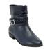 Extra Wide Width Women's The Mickey Bootie by Comfortview in Navy (Size 12 WW)