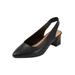 Wide Width Women's The Mea Slingback by Comfortview in Black (Size 8 1/2 W)