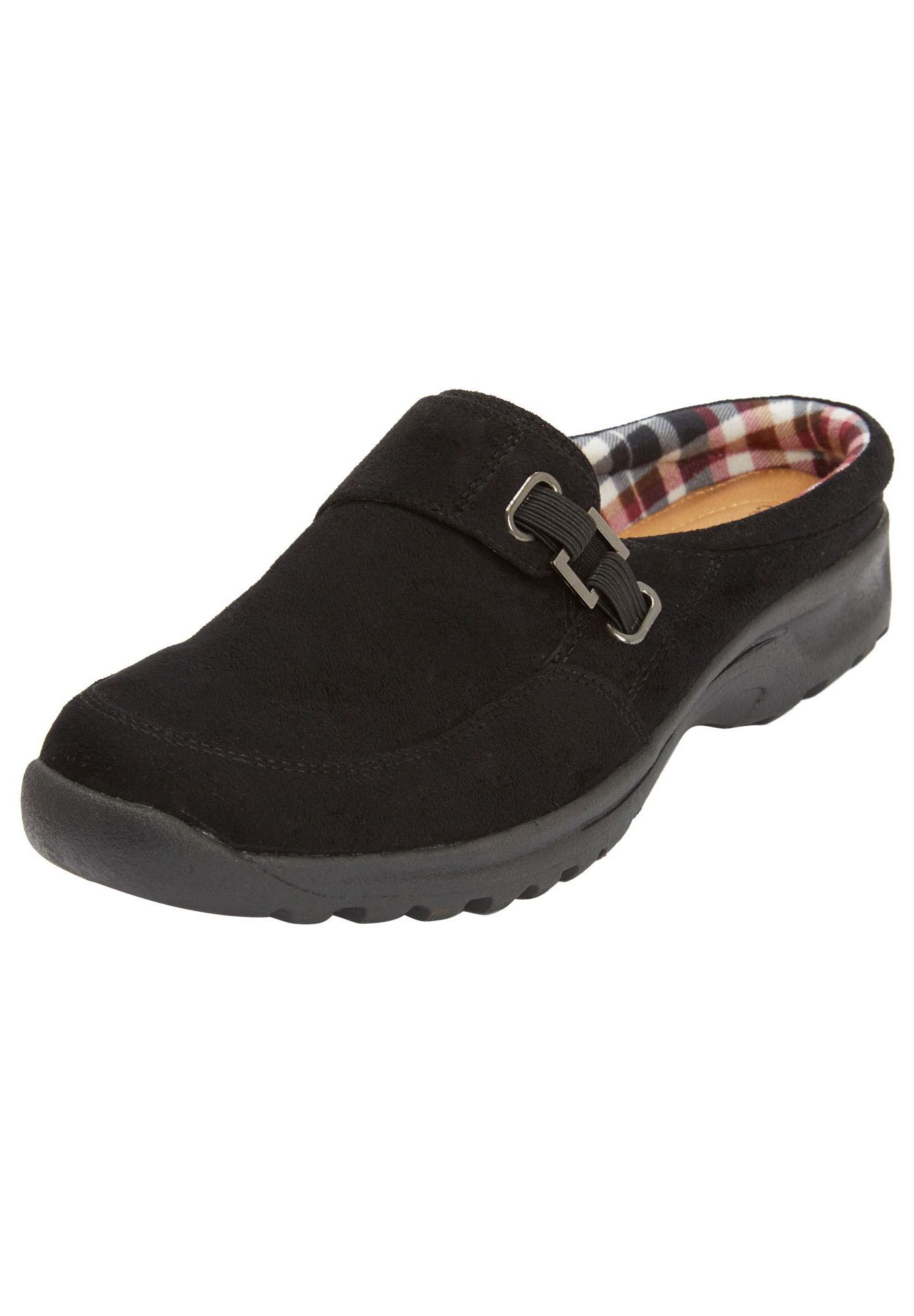 Wide Width Women's The Joy Slip On Mule by Comfortview in Black (Size 9 W)