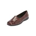 Wide Width Women's The Leisa Slip On Flat by Comfortview in Dark Berry (Size 10 1/2 W)