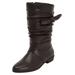 Women's The Heather Wide Calf Boot by Comfortview in Brown (Size 7 1/2 M)