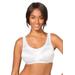 Plus Size Women's Satin Wireless Comfort Bra by Comfort Choice in White (Size 46 D)