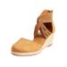 Extra Wide Width Women's The Sabine Espadrille by Comfortview in Tan (Size 7 1/2 WW)
