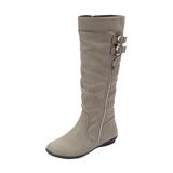 Wide Width Women's The Pasha Wide-Calf Boot by Comfortview in Slate Grey (Size 7 W)