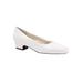 Women's Doris Leather Pump by Trotters® in White Leather (Size 7 1/2 M)