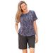 Plus Size Women's The Swim Tee by Swim 365 in Black Confetti (Size 38/40) Rash Guard