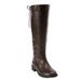 Extra Wide Width Women's Charleston Wide Calf Boot by Comfortview in Dark Brown (Size 9 1/2 WW)