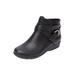 Extra Wide Width Women's The Bronte Bootie by Comfortview in Black (Size 8 1/2 WW)