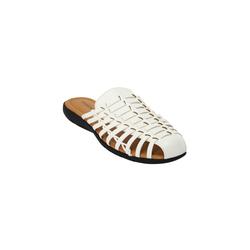 Extra Wide Width Women's The Wendy Slip On Mule by Comfortview in White (Size 9 1/2 WW)