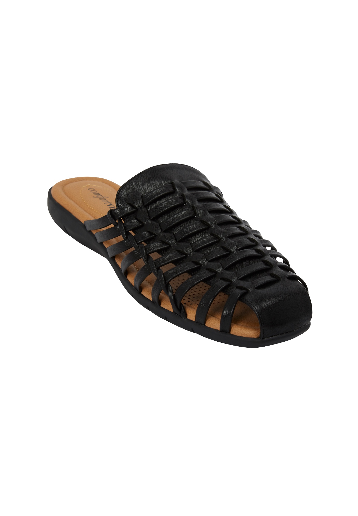 Extra Wide Width Women's The Wendy Slip On Mule by Comfortview in Black (Size 9 1/2 WW)