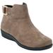 Extra Wide Width Women's The Cassie Bootie by Comfortview in Taupe (Size 8 1/2 WW)