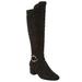 Wide Width Women's The Ruthie Wide Calf Boot by Comfortview in Black (Size 9 1/2 W)