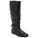 Extra Wide Width Women's The Arya Wide Calf Boot by Comfortview in Black (Size 8 WW)