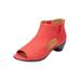 Wide Width Women's The Ophelia Shootie by Comfortview in Hot Red (Size 8 W)
