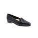 Wide Width Women's Liz Leather Loafer by Trotters® in Black (Size 6 1/2 W)