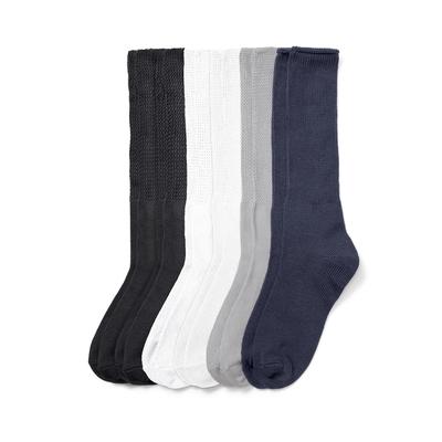 Plus Size Women's 6-Pack Rib Knit Socks by Comfort Choice in Basic Pack (Size 2X)